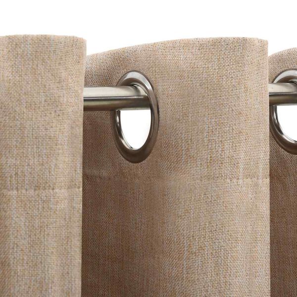 vidaXL Linen-Look Blackout Curtains with Grommets 2pcs Beige 140x175cm