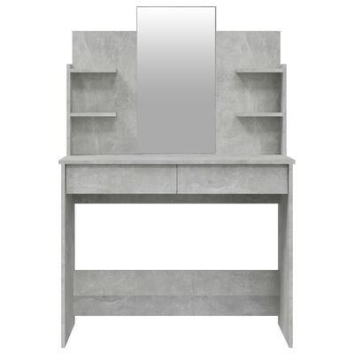 vidaXL Dressing Table Set Concrete Grey 96x40x142 cm
