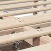 vidaXL Bed Frame White 135 x 190 cm Solid Pine Wood