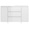 vidaXL Sideboard with 3 Drawers High Gloss White 120x41x75 cm Engineered Wood