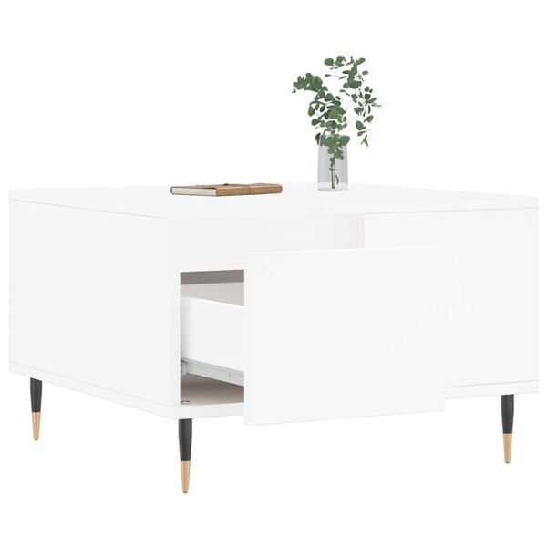 vidaXL Coffee Table White 55x55x36.5 cm Engineered Wood