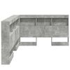 vidaXL Storage Headboard Concrete Grey 120 cm Engineered Wood