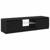 vidaXL TV Cabinet Black Oak 140 x 38.5 x 36 cm Engineered Wood