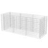 vidaXL Gabion Raised Bed | Silver | Galvanised steel | Large | Durable