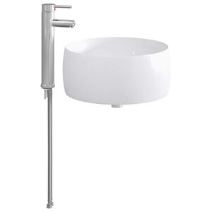 vidaXL Bathroom Wash Basin Chrome 38.5 x 38.5 x 16 cm Metal
