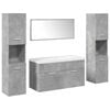vidaXL 5 Piece Bathroom Furniture Set Concrete Grey Engineered Wood