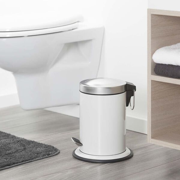 Sealskin Pedal Trash Bin Acero White 3 L 361732410