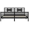 vidaXL Bed Frame without Mattress Black 200x200 cm Solid Wood