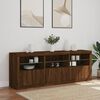 vidaXL Sideboard with LED Lights Brown Oak 181.5x37x67 cm
