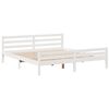 vidaXL Bookcase Bed without Mattress White 180x200 cm Super King Solid Wood Pine