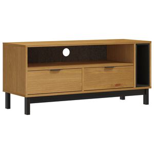 vidaXL TV Cabinet "FLAM" 110x40x50 cm Solid Wood Pine