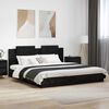 vidaXL Bed Frame with Headboard Black Oak 200 x 200 cm Engineered Wood