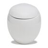 vidaXL Wall Hung Toilet White Unique Egg Design