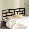 vidaXL Bed Headboard Black 206x4x100 cm Solid Wood Pine