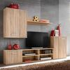 vidaXL TV Cabinet Set Wall-mounted 5 pcs Sonoma oak 221 x 30 x 80 cm