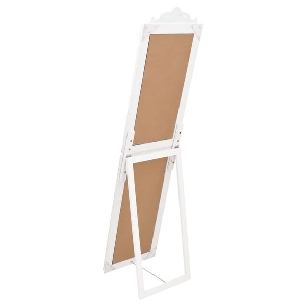 vidaXL Free-Standing Mirror White 40x160 cm