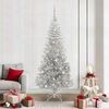 vidaXL Christmas Tree with 300 LEDs with Stand Silver 210 cm PET