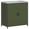 vidaXL Kitchen Storage Set 2 pcs Olive Green Cold-rolled Steel