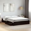 vidaXL Bed Frame with Drawers without Mattress Black 160x200 cm