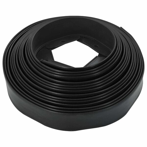 vidaXL Lawn Edgings Black 5000 x 4 x 5 cm Plastic