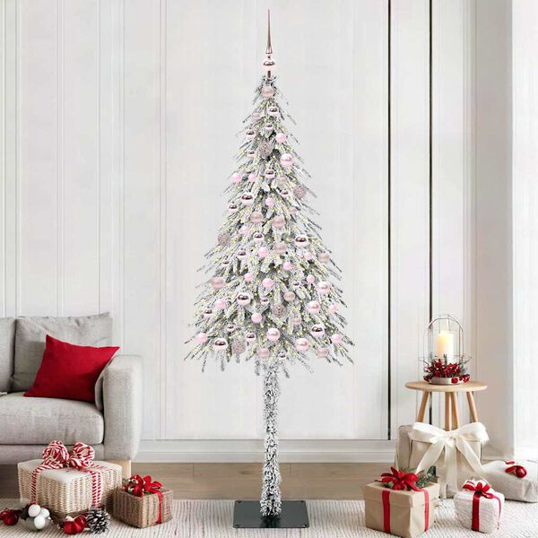 vidaXL Christmas Tree with 300 LEDs White 210 cm PE and Steel