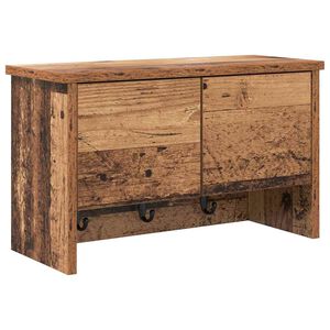 vidaXL Wall-Mounted Coat Rack Old Wood 50 x 20 x 30 cm Engineered wood