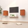 vidaXL Wall Cabinet 2 pcs Wax Brown 30 x 30 x 40 cm Solid Pine Wood