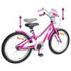 vidaXL Kids Bike 20'' for 6-11 Years Old Dark Pink