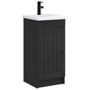 vidaXL Bathroom Vanity with Sink Black 42 x 40 x 84.5 cm