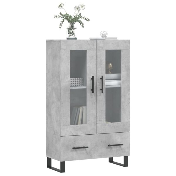 vidaXL Highboard Concrete Grey 69.5x31x115 cm Engineered Wood
