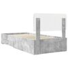 vidaXL Bed Frame with Drawer Concrete Grey 90 x 200 cm Engineered Wood