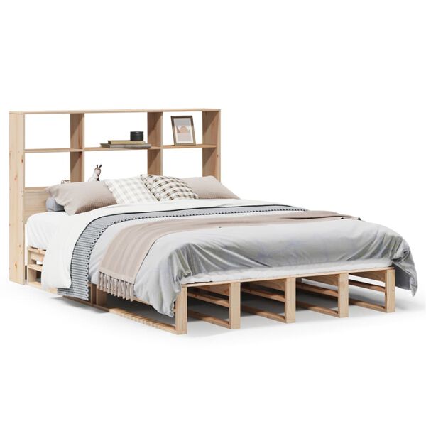 vidaXL Bookcase Bed without Mattress 150x200 cm King Size Solid Wood