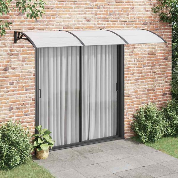 vidaXL Door Canopy Black 300x100 cm Polycarbonate