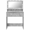 vidaXL Bedroom Dressing Tables Concrete Grey 80 x 39.6 x 135 cm
