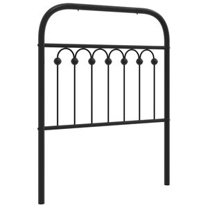 vidaXL Metal Replace Headboard Black 75 cm