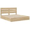 vidaXL Storage Bed with Drawer Sonoma Oak 180 x 200 cm Engineered Wood