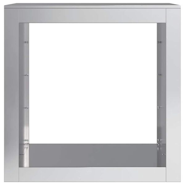 vidaXL Firewood Rack 60x40x60 cm Galvanised Steel