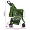 vidaXL Folding Dog Stroller Green 80x46x98 cm Oxford Fabric