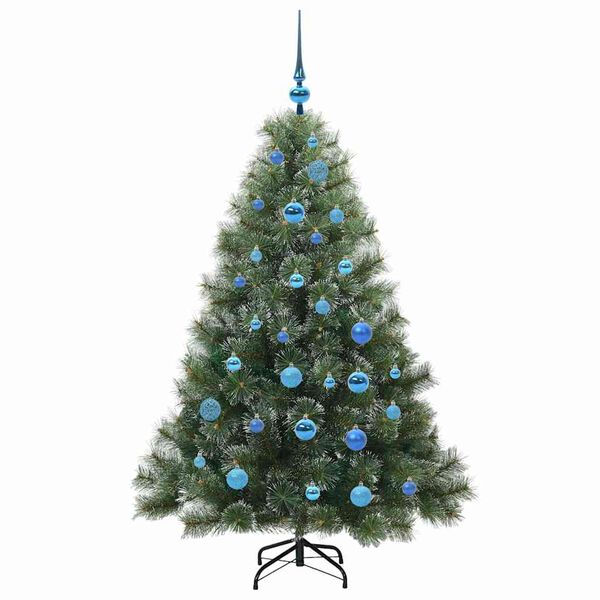 vidaXL Artificial Christmas Tree with 150 LEDs Green 150 cm PE and PVC