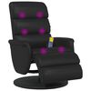 vidaXL Massage Recliner Chair Black 71 x 98 x 106 cm Faux Leather