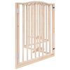 vidaXL Dog Gate with Door Foldable 4 Panels 320 cm Poplar Wood