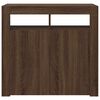 vidaXL Sideboard with LED Lights Brown Oak 80x35x75 cm