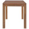 vidaXL Dining Table Solid Teak Wood with Natural Finish 120x60x76 cm