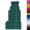 vidaXL 12 Piece Towel Set Green 360 gsm 100% Cotton