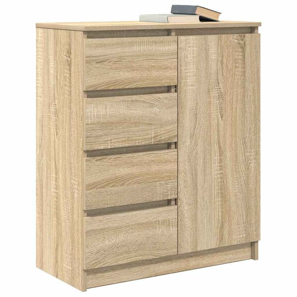 vidaXL Sideboard with Drawers Sonoma Oak 71x35x84 cm Engineered Wood