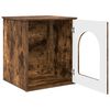 vidaXL Cat House Smoked Oak 53 x 52 x 62 cm Engineered Wood
