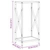 vidaXL Firewood Rack White 34x25x70 cm Cold-rolled steel