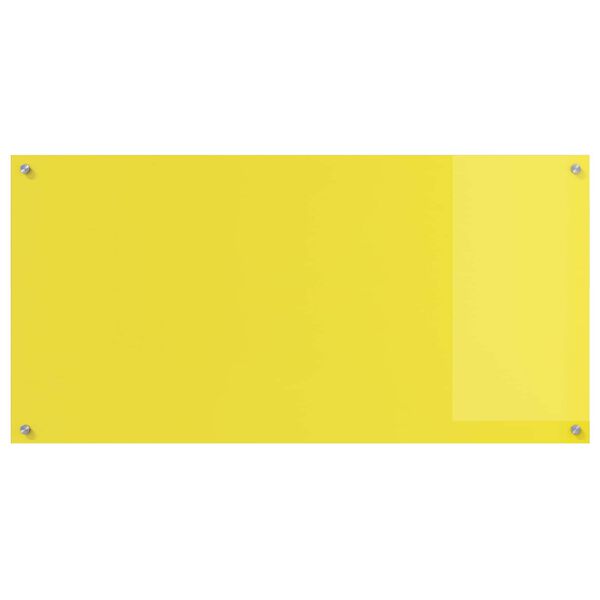 vidaXL Kitchen Backsplash Yellow 120 x 60 x 0.6 cm Tempered Glass