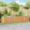 vidaXL Garden Raised Bed Light Brown 400 x 80 x 77 cm Galvanised Steel