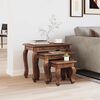 vidaXL Nesting Table 3 pcs Brown Solid Mahogany wood
